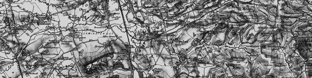 Old map of Stoke Prior in 1899
