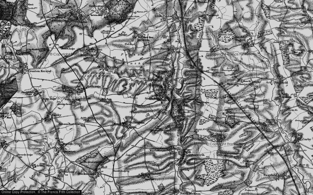 Old Map of Stoke Rochford, 1895 in 1895