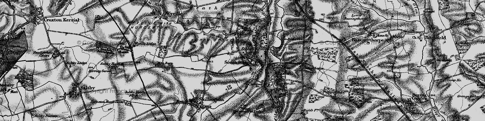 Old map of Stoke Rochford in 1895