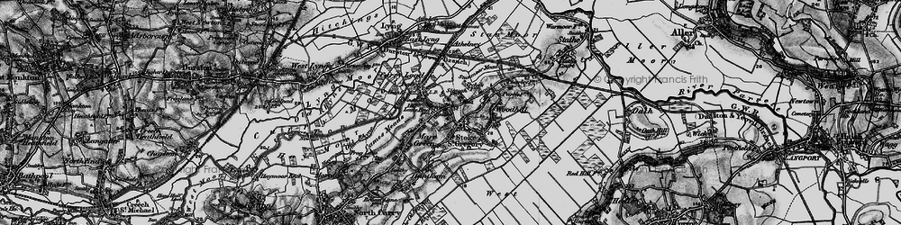 Old map of Stoke St Gregory in 1898