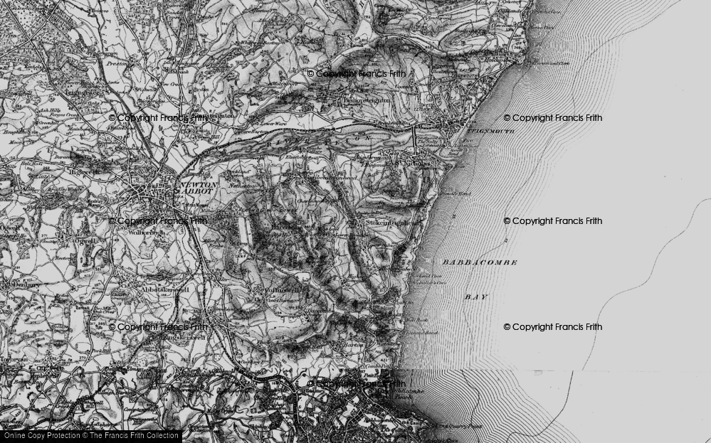 Old Map of Stokeinteignhead, 1898 in 1898