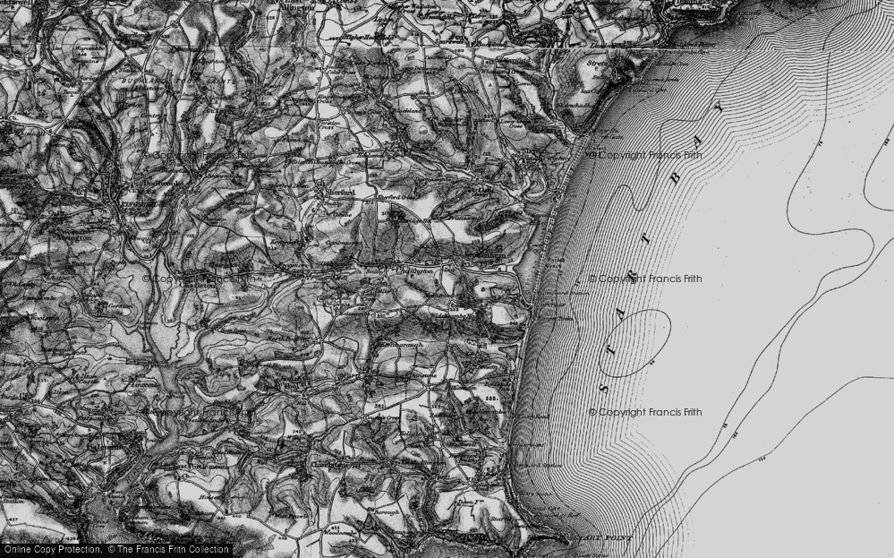 Old Map of Stokenham, 1897 in 1897