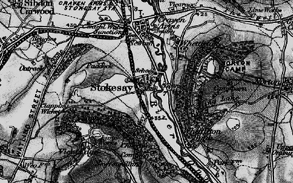 Old map of Stokesay in 1899