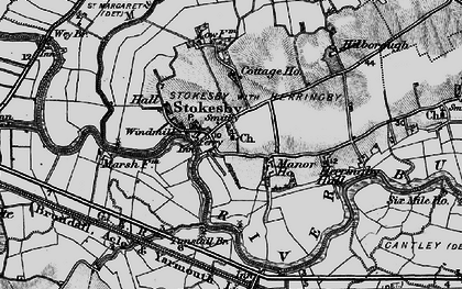 Old map of Winsford Hall in 1898