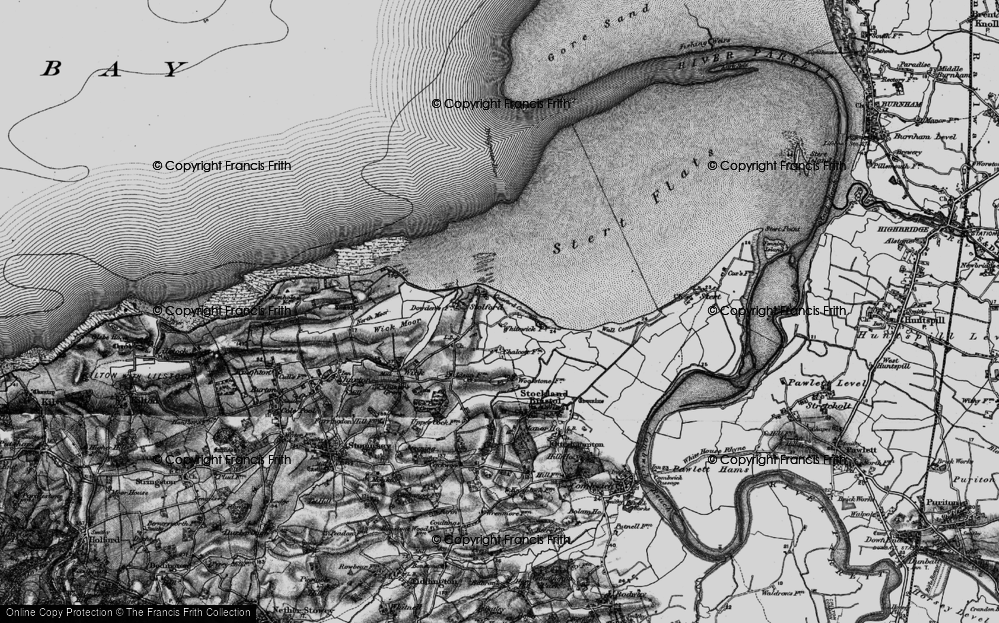 Old Map of Stolford, 1898 in 1898