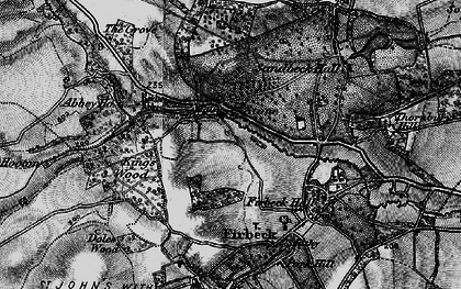 Old map of Roche Abbey in 1895