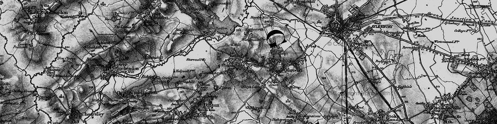 Old map of Eythrope in 1895
