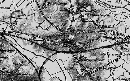 Old map of Stone Cross in 1895