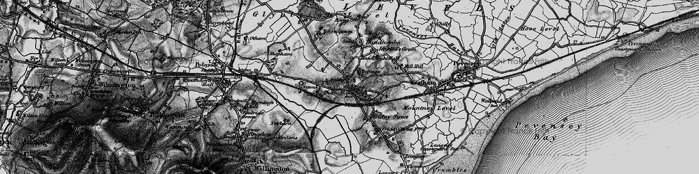 Old map of Stone Cross in 1895