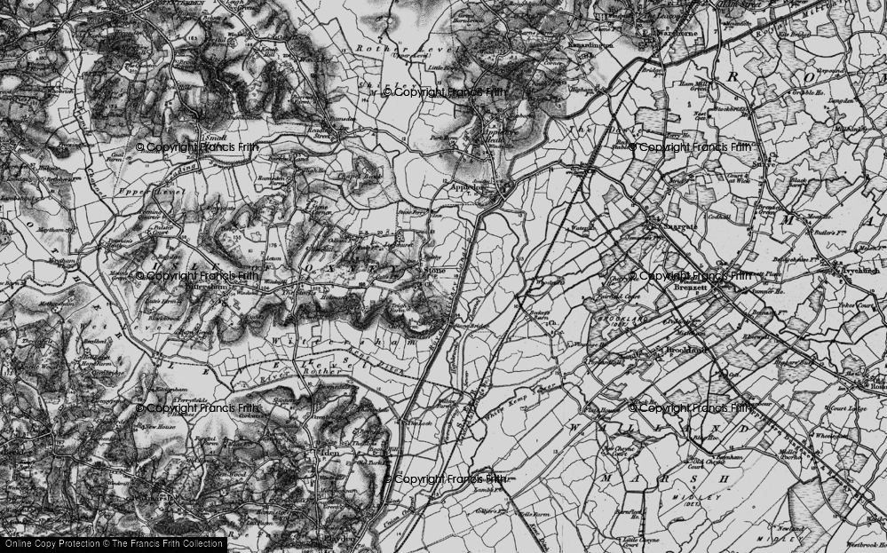 Old Map of Stone in Oxney, 1895 in 1895
