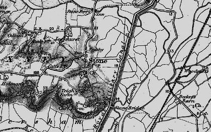 Old map of Stone in Oxney in 1895