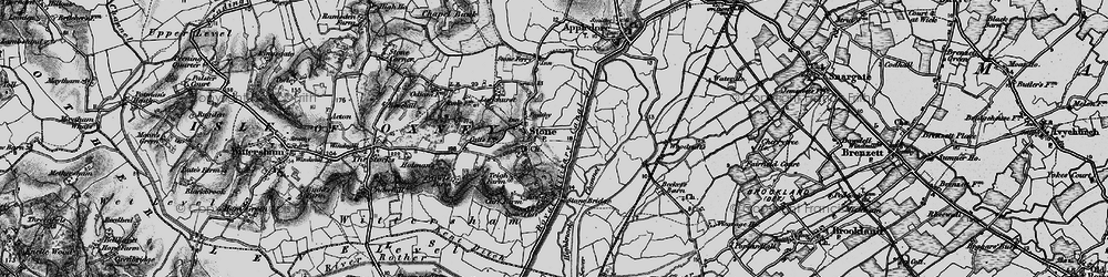 Old map of Stone in Oxney in 1895