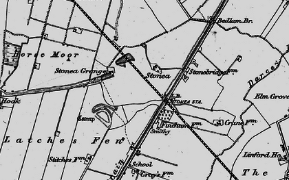 Old map of Stonea in 1898