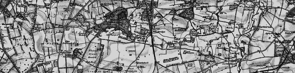 Old map of Bragmere Pits in 1898