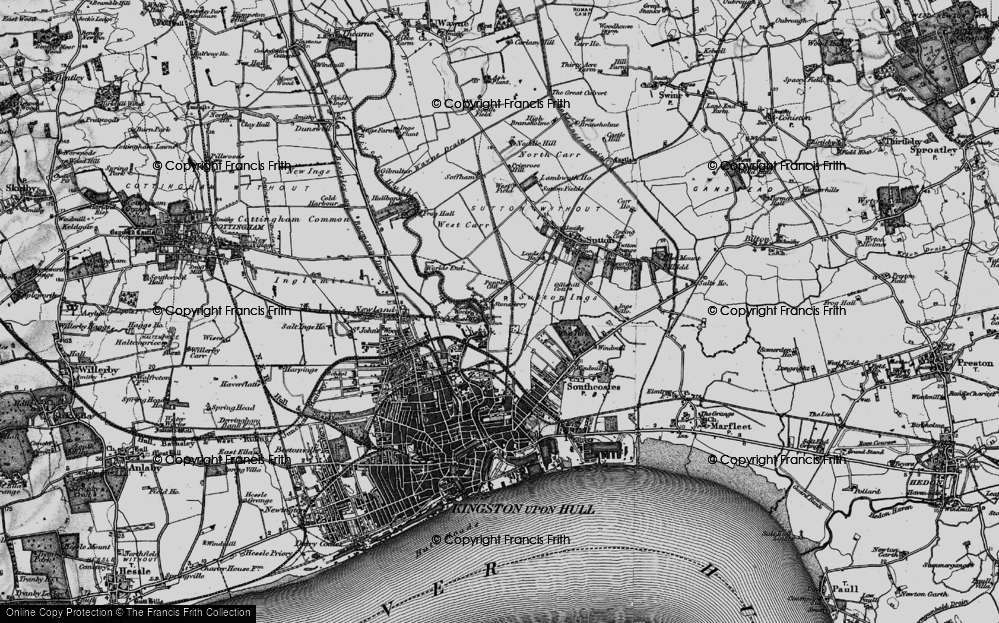 Old Map of Stoneferry, 1895 in 1895
