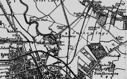 Old map of Stoneferry in 1895