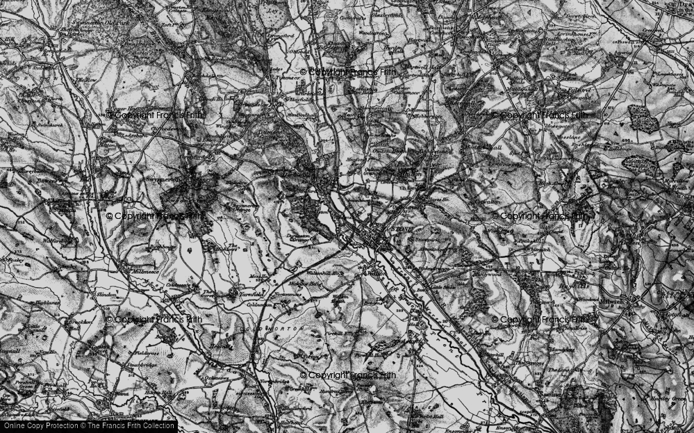 Old Map of Historic Map covering Darlaston Grange in 1897