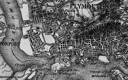 Old map of Stonehouse in 1896