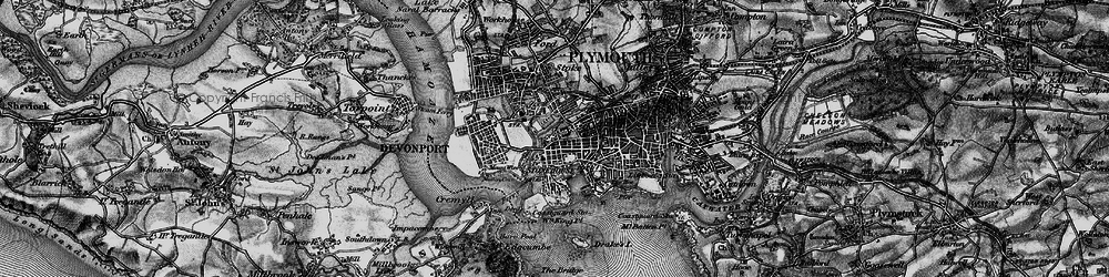 Old map of Stonehouse in 1896