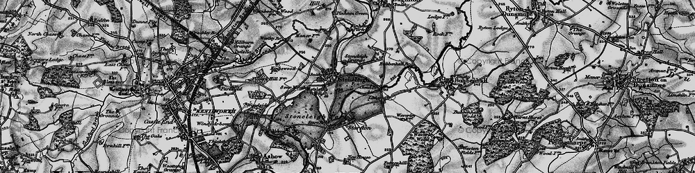 Old map of Stoneleigh in 1898