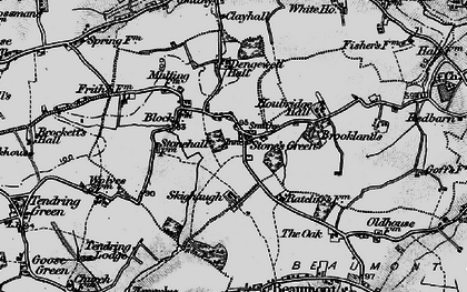 Old map of Stones Green in 1896