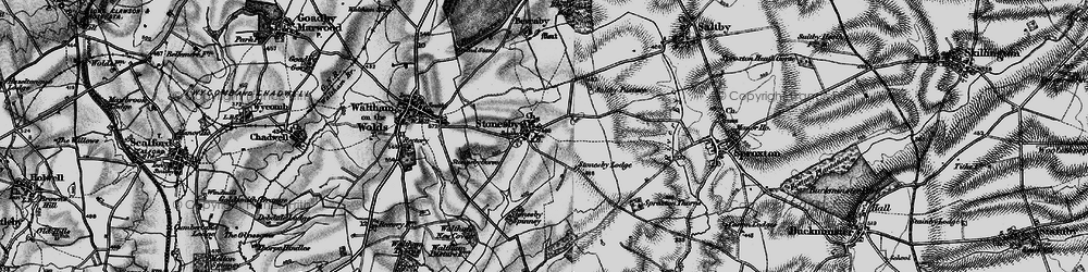 Old map of Stonesby Spinney in 1899