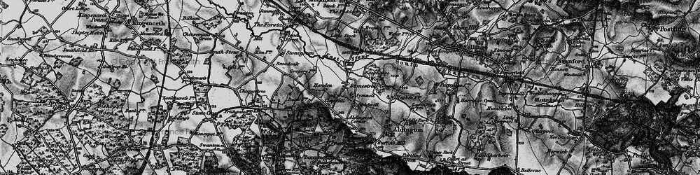 Old map of Blackhouse Wood in 1895