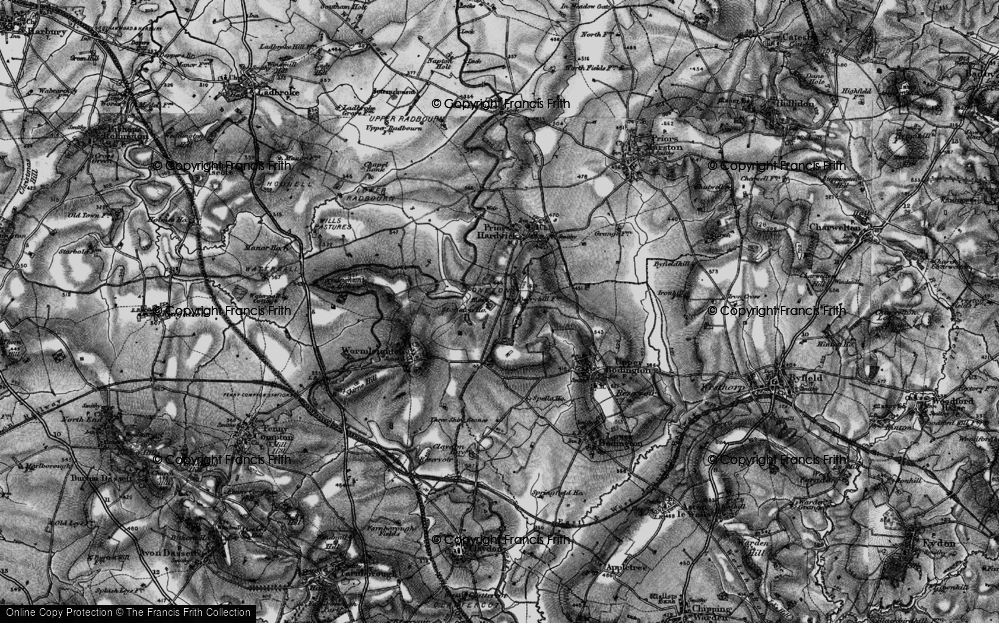 Old Map of Stoneton, 1898 in 1898