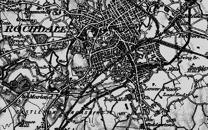 Old map of Stoneyfield in 1896