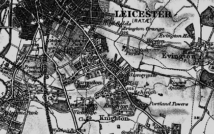 Old map of Stoneygate in 1899