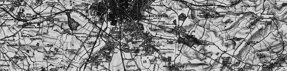 Old map of Stoneygate in 1899