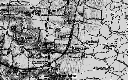 Old map of Stoneyhills in 1895