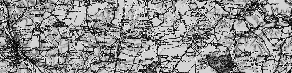 Old map of Stonham Aspal in 1898