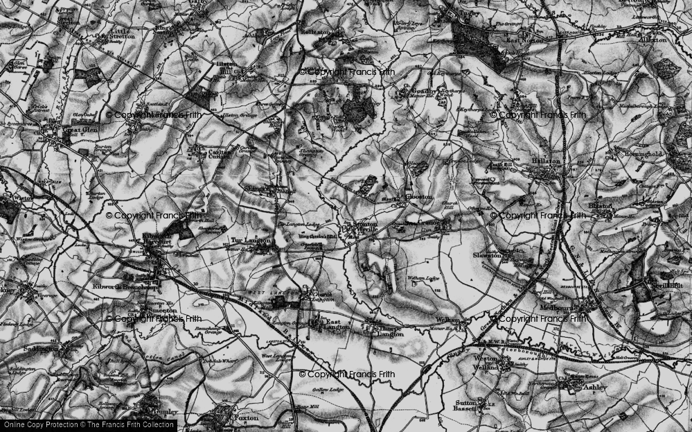 Old Map of Stonton Wyville, 1899 in 1899