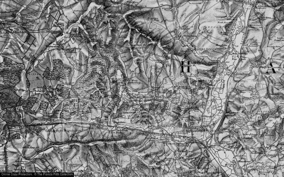 Old Map of Stony Batter, 1895 in 1895