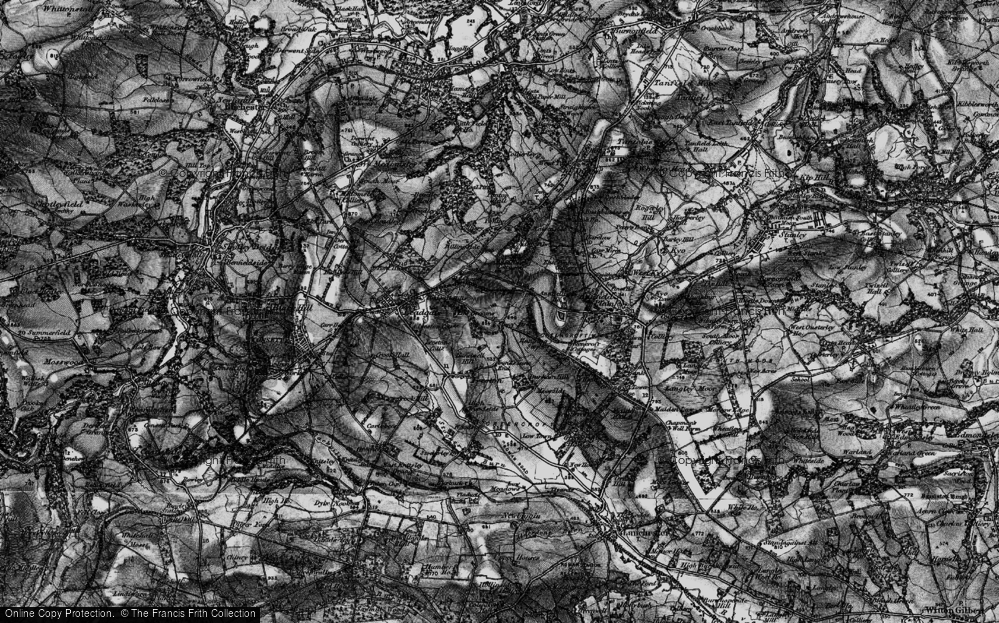 Old Map of Stony Heap, 1898 in 1898