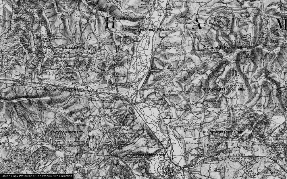 Old Map of Stonymarsh, 1895 in 1895
