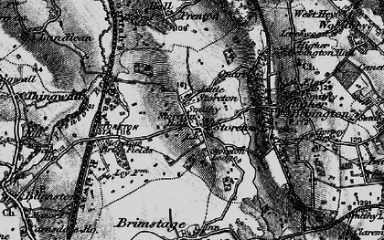 Old map of Storeton in 1896