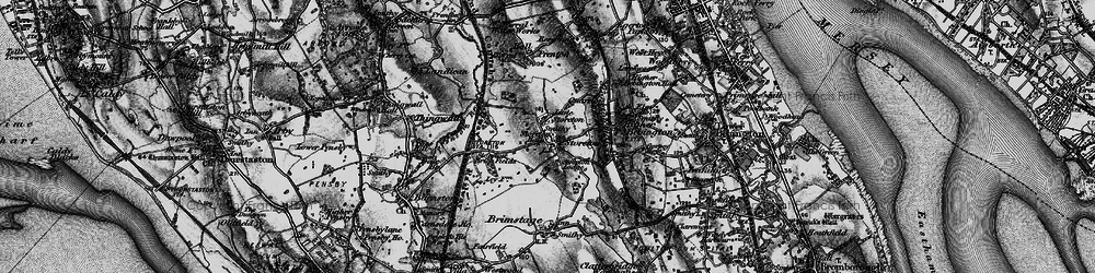 Old map of Storeton in 1896