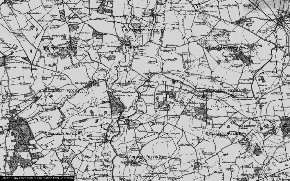 Old Map of Historic Map covering Broomhill Plantn in 1898