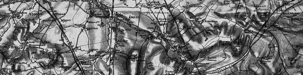 Old map of Stotfold in 1896