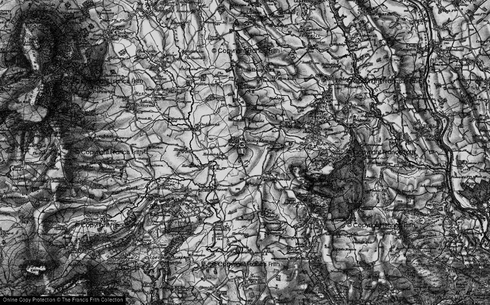 Old Map of Stottesdon, 1899 in 1899