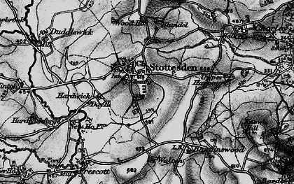 Old map of Stottesdon in 1899