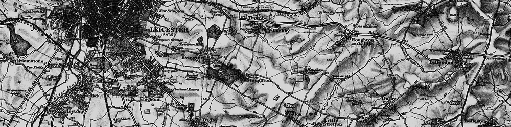 Old map of Stoughton in 1899