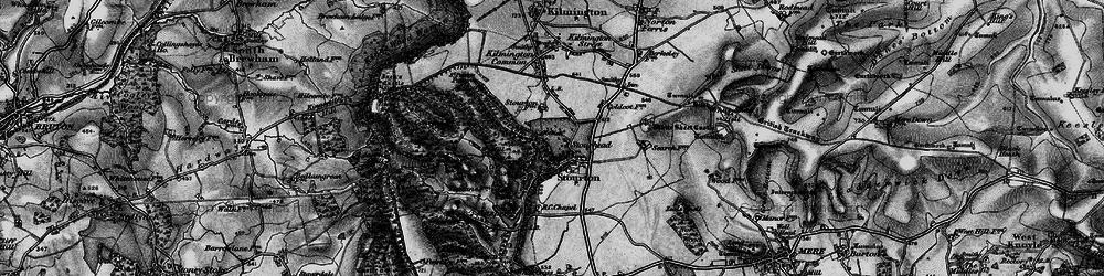 Old map of Bonham in 1898
