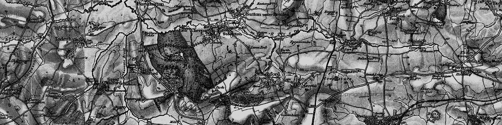 Old map of Lanes End Fm in 1896