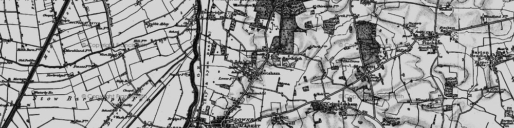 Old map of Stow Bardolph in 1898