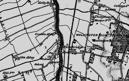 Old map of Stow Bridge in 1893