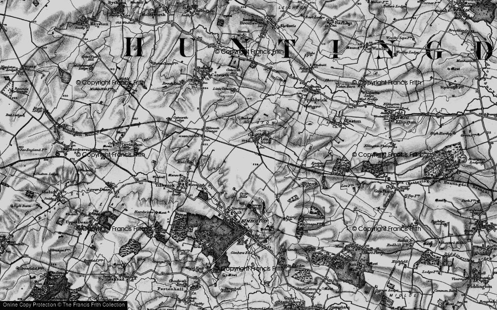 Old Map of Stow Longa, 1898 in 1898