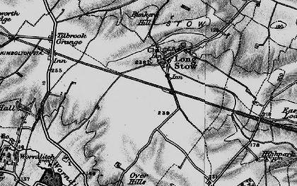 Old map of Stow Longa in 1898
